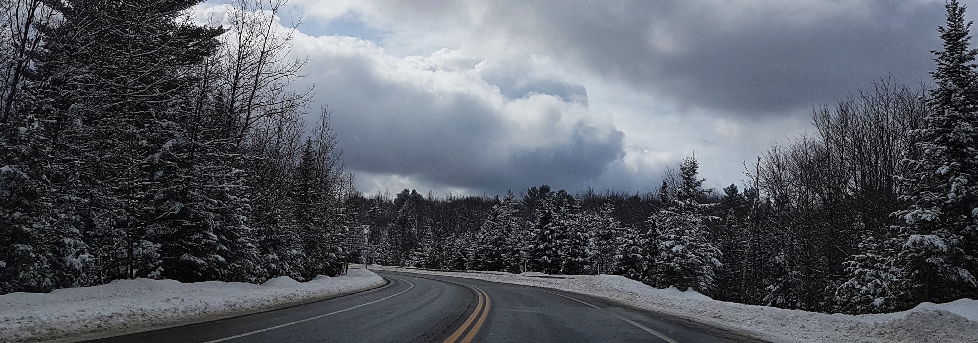 country road, winter road, open road